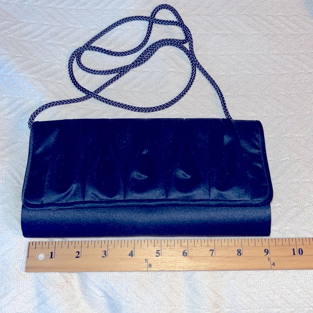 La Regale Navy Satin Crossbody, Shoulder Bag, or Clutch